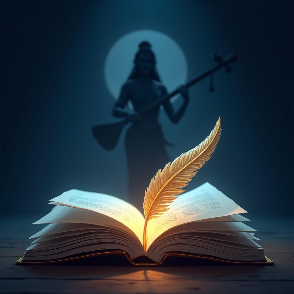 Elegant Book Logo Design with Mythological Silhouette