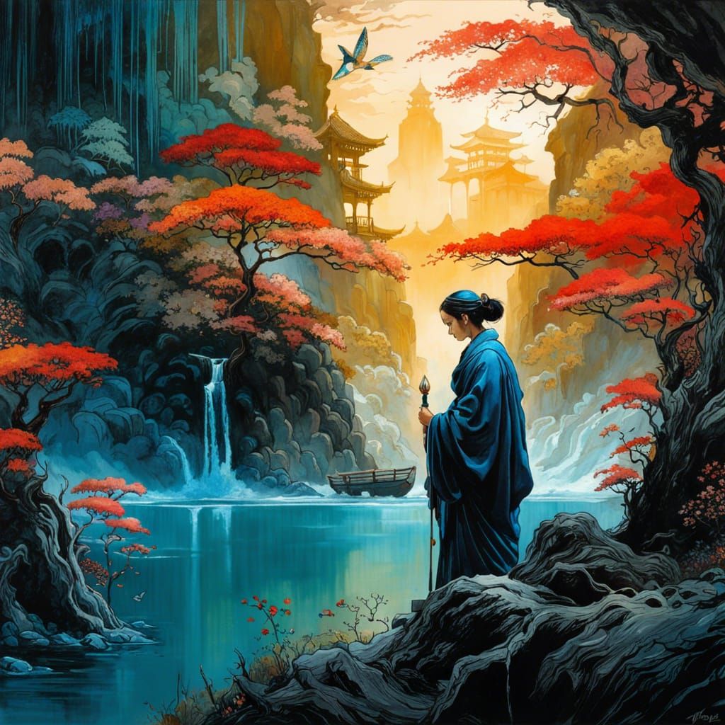 Contemplating the still waters...