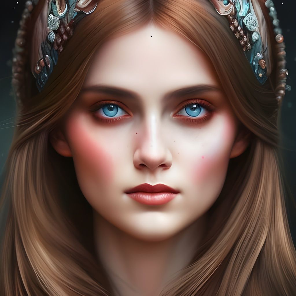 Detailed Portrait of a Girl in Digital Art Style