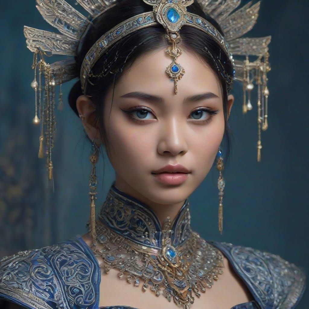 Cyberpunk Thai Goddess of Music
