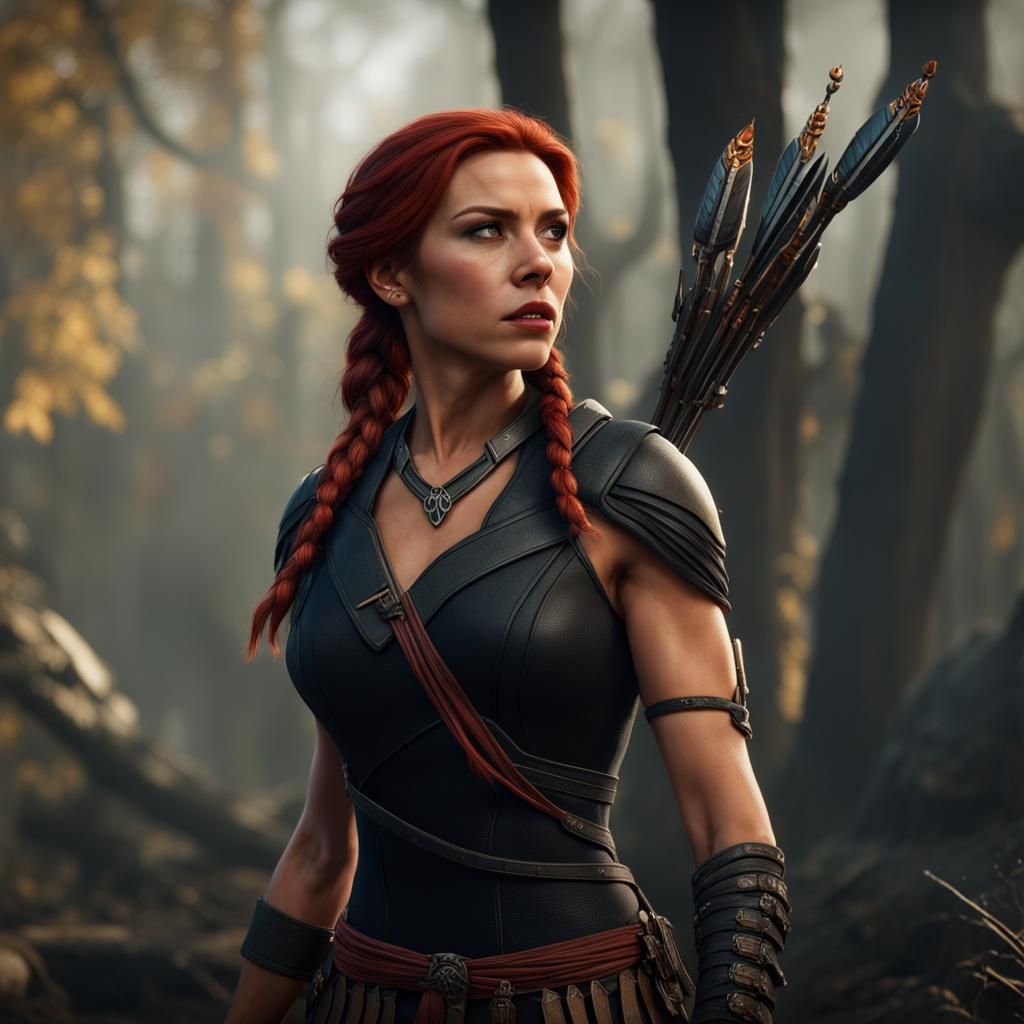 Black Widow as Pocahontas: Fantasy Concept Art