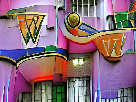 Colorful Art Deco Wonderland Illustration