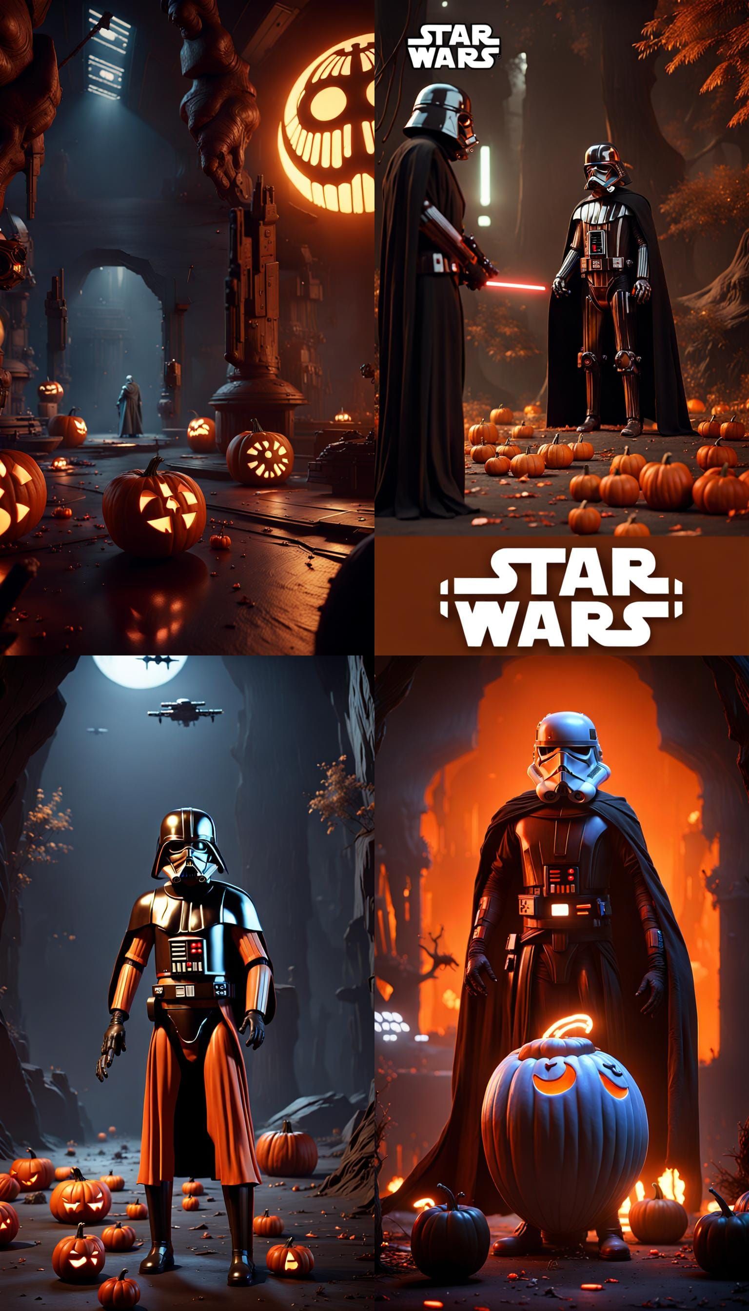 Star Wars Halloween in 3D Game Cinematic Style