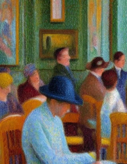 Félix Fénéon in Pointillist Post-Impressionist Style