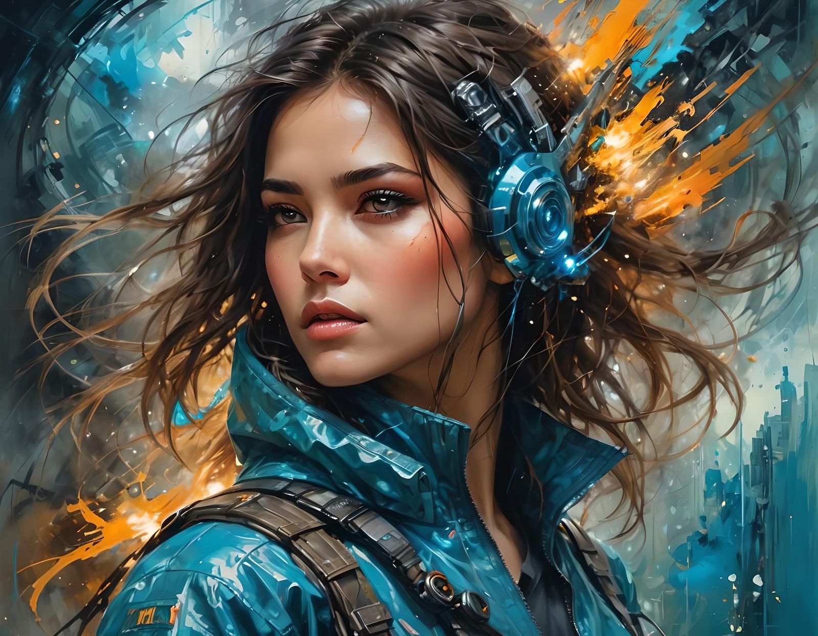 Sci-Fi Portrait in Digital Painting Style