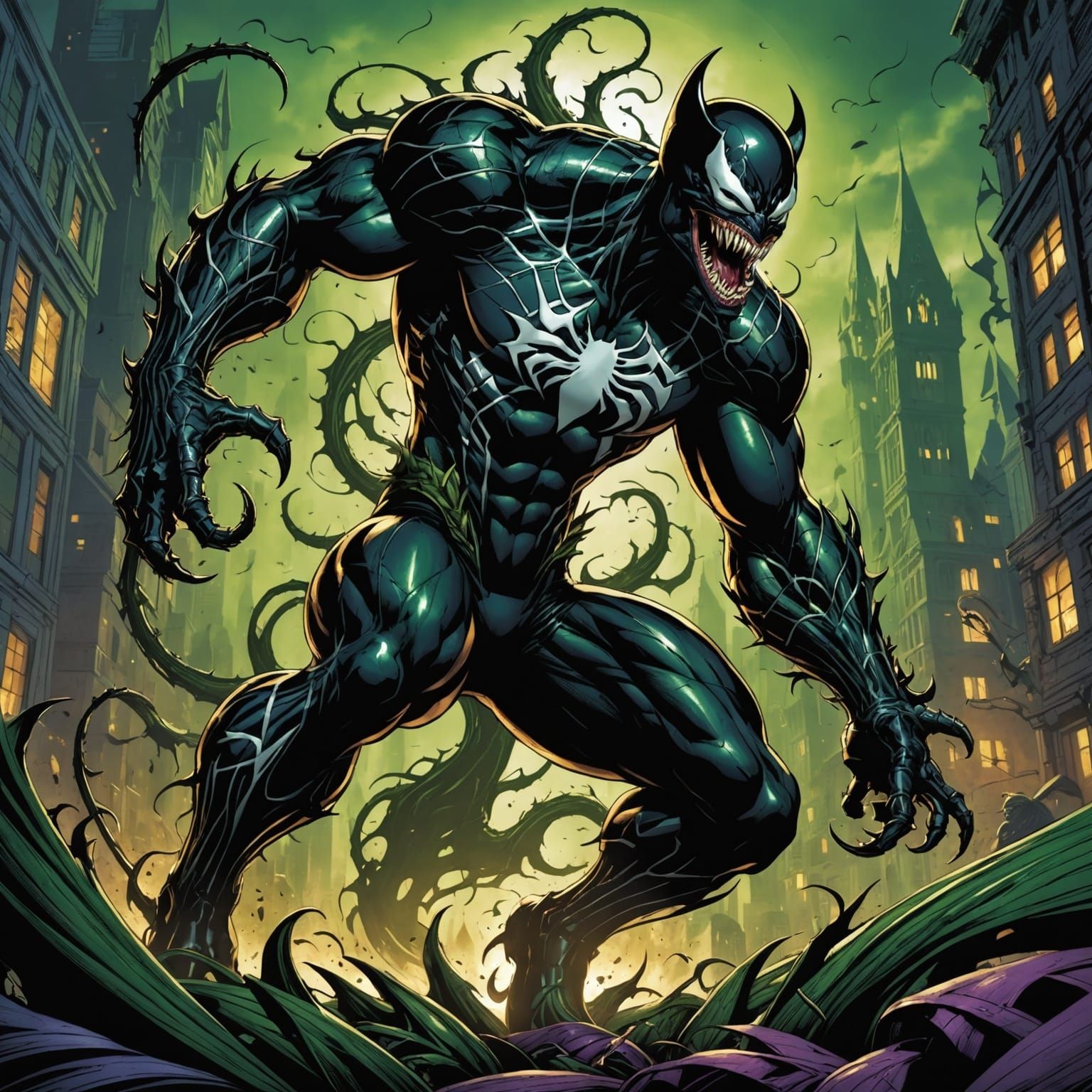 Venom Possesses the Green Goblin in Stunning Comic Book Art