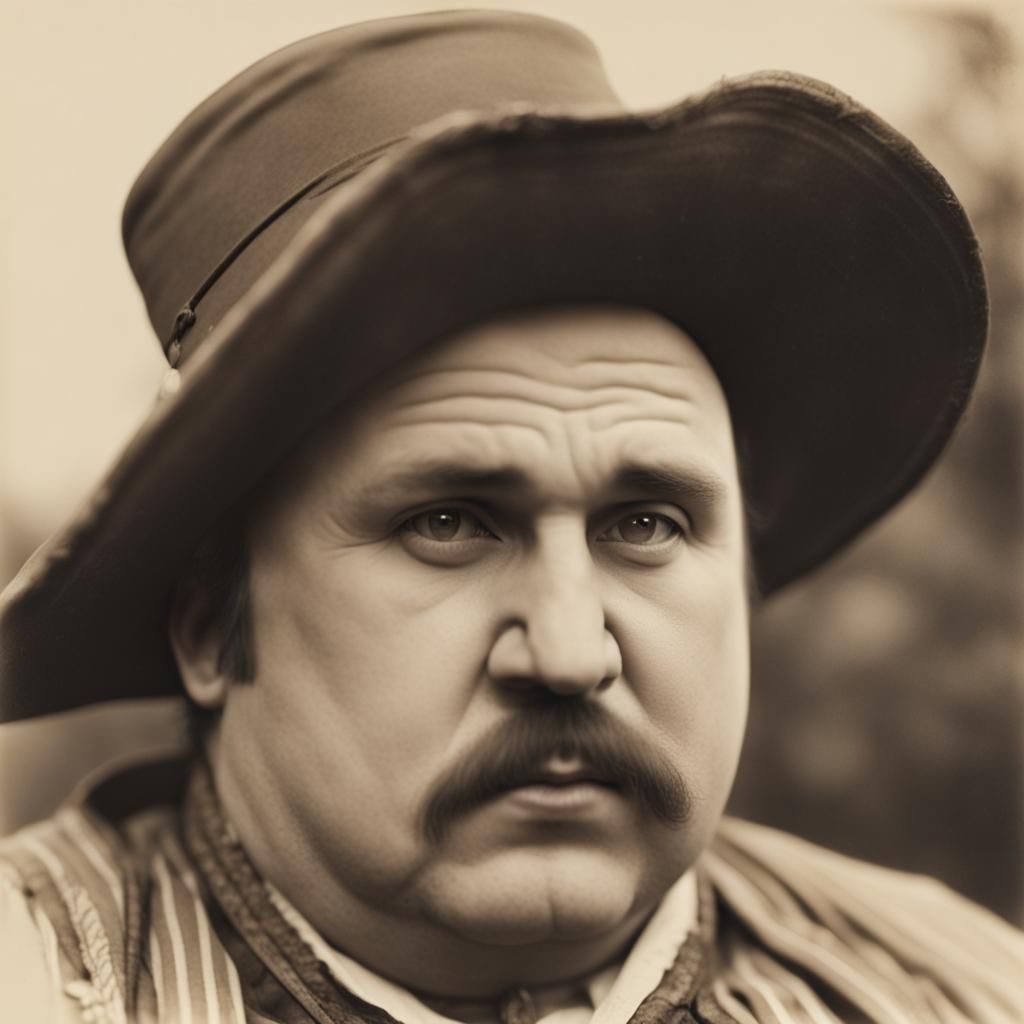Turn-of-the-Century Sepia Photo of a Peasant