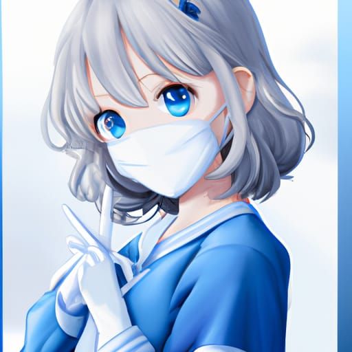 Cute Surgical Nurse in Anime Key Visual Style