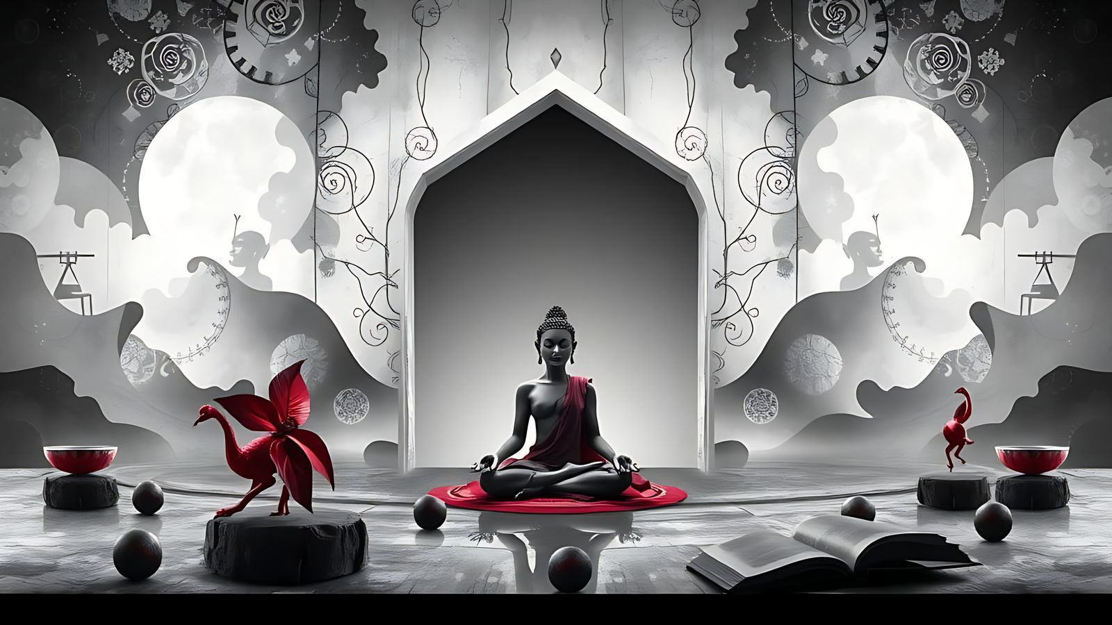 Something else meditative, serene, and artistic.