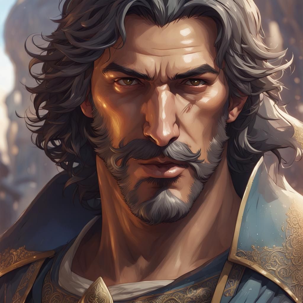 Alp Arslan Portrait in Hyperdetailed Artstation Style