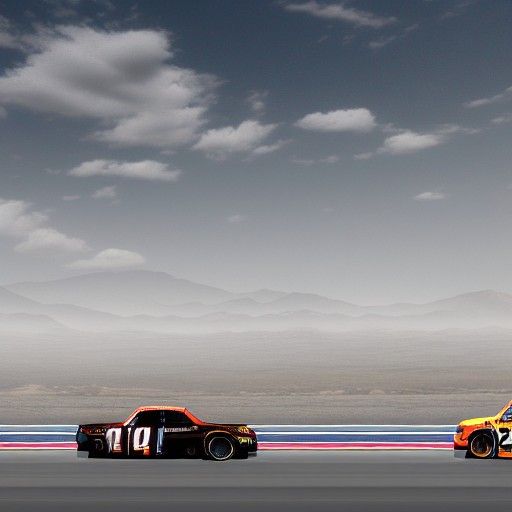 Intense NASCAR Race Matte Painting