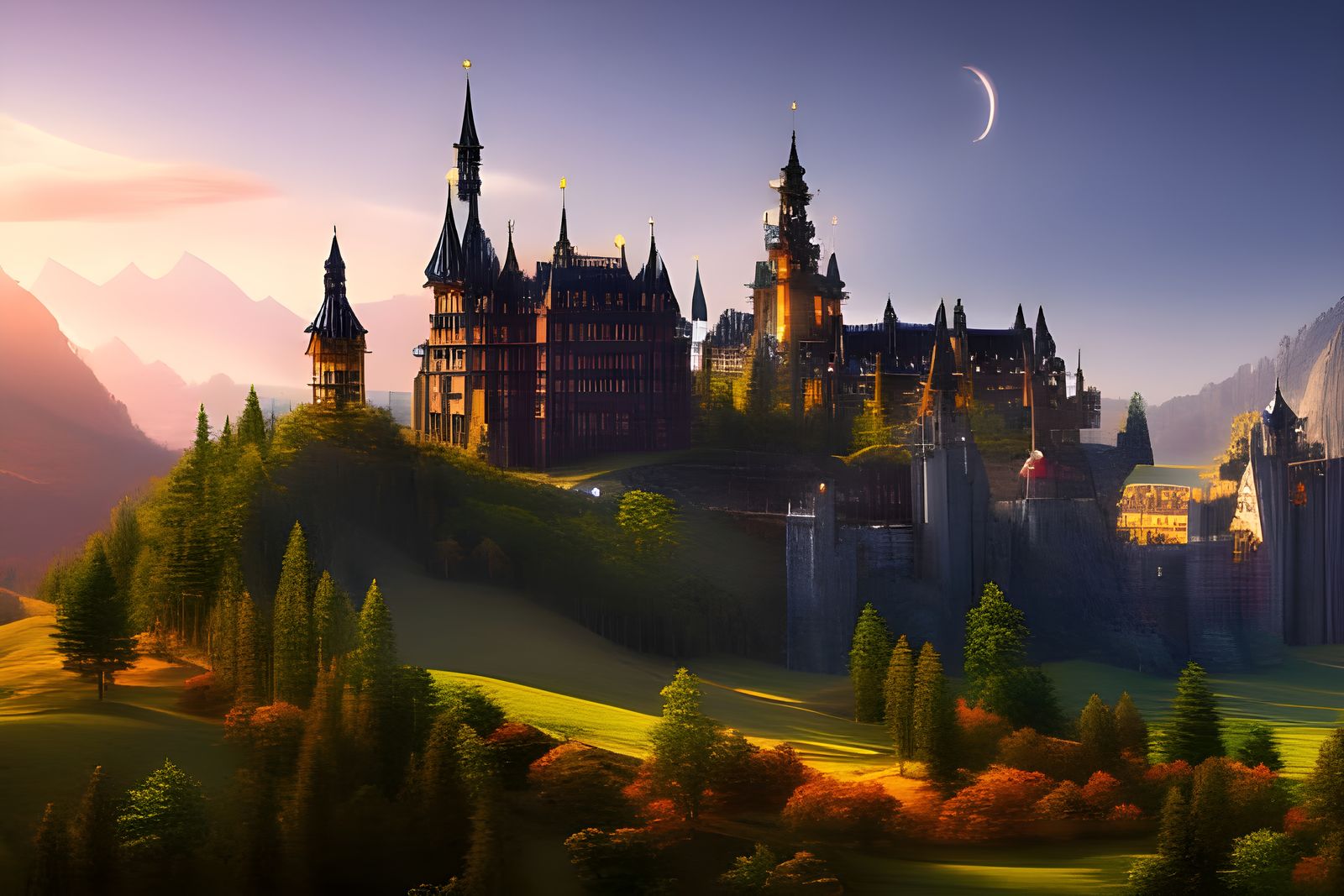 026 LE - Majestic Medieval Castle Built Near a Lush Meadow  - 5273