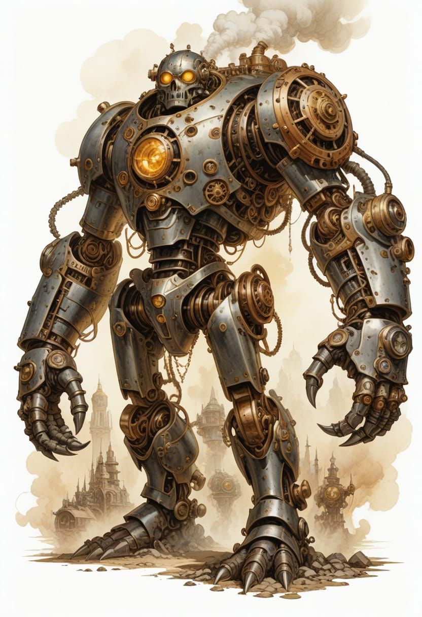 Clockwork Hero in Steampunk Fantasy