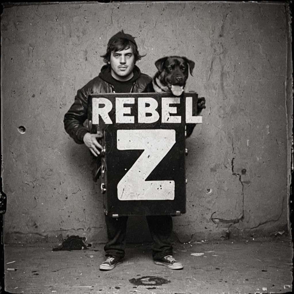 Gritty Black and White Graffiti Drum Kit