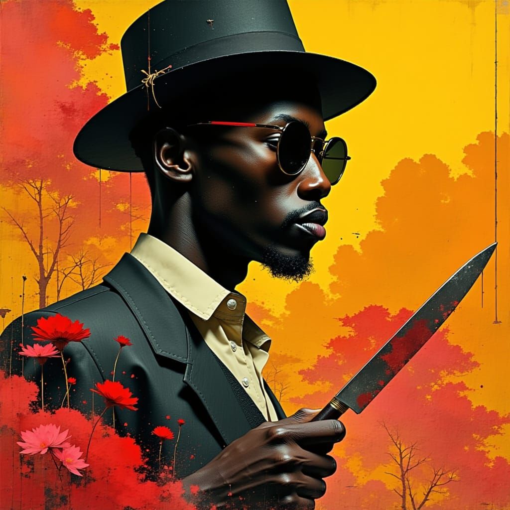 Cool Anime Celebrity Chef in Matte Painting Style