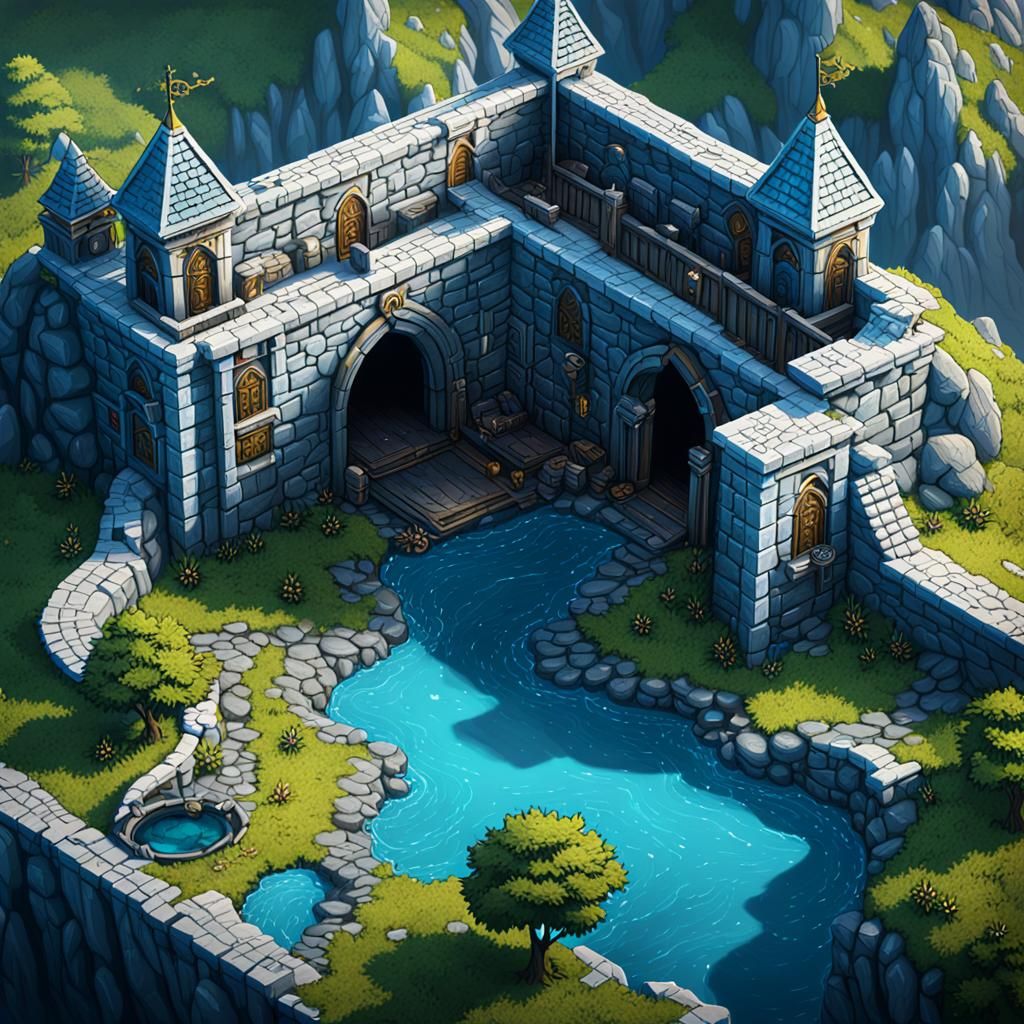 Door to the North: Isometric D&D Battle Map
