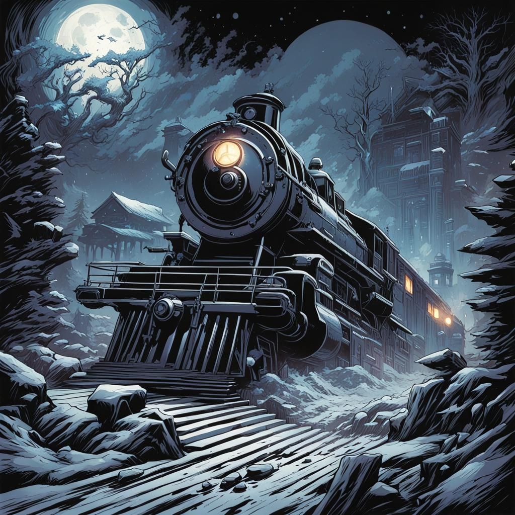 Dark Comic Book Illustration in Style of Brooks & Mumford