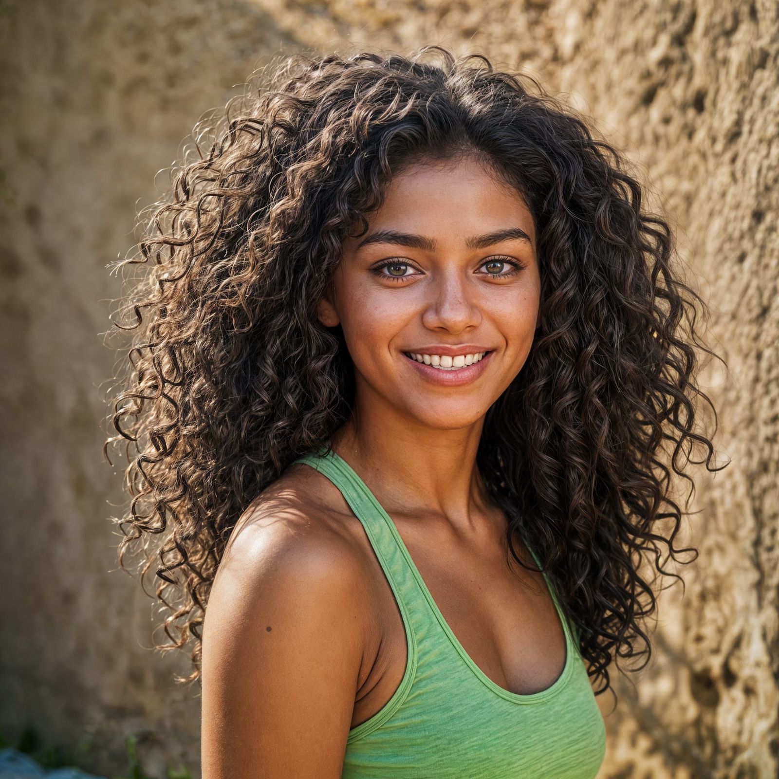 Portrait of a Dominican Woman with Green Eyes