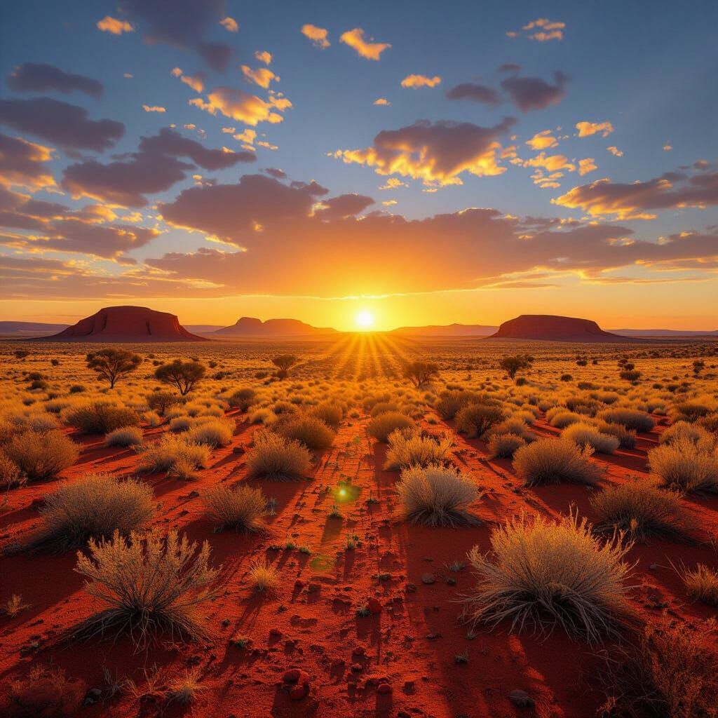Vast Australian Outback Autumn Landscape