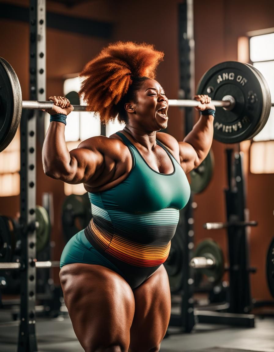 Empowering Weightlifter in Dynamic Sports Photography