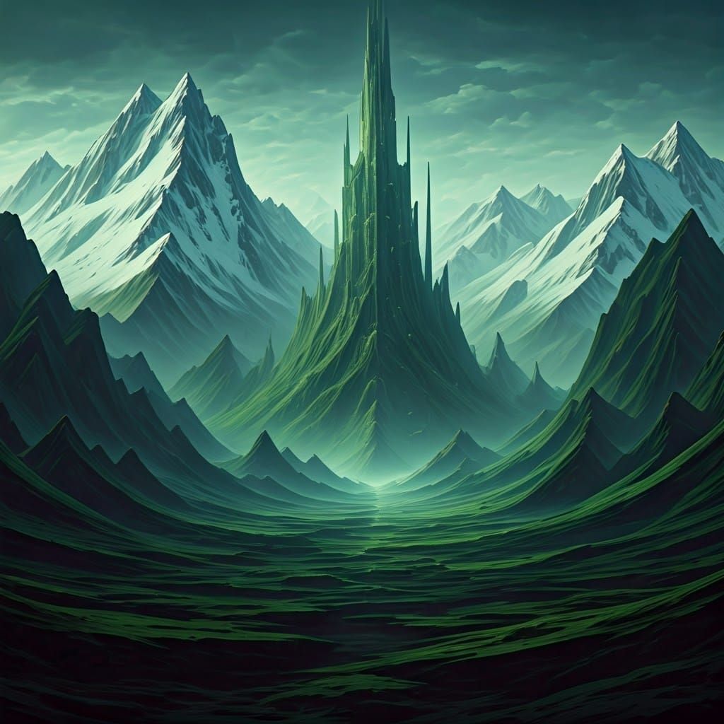 Ethereal Horror Landscape in an Otherworldly Atmosphere