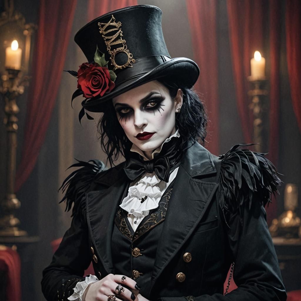 Gothic Ringmaster: Dark and Theatrical Portrait