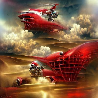 Red Baron Digital Illustration in Jim Burns Style