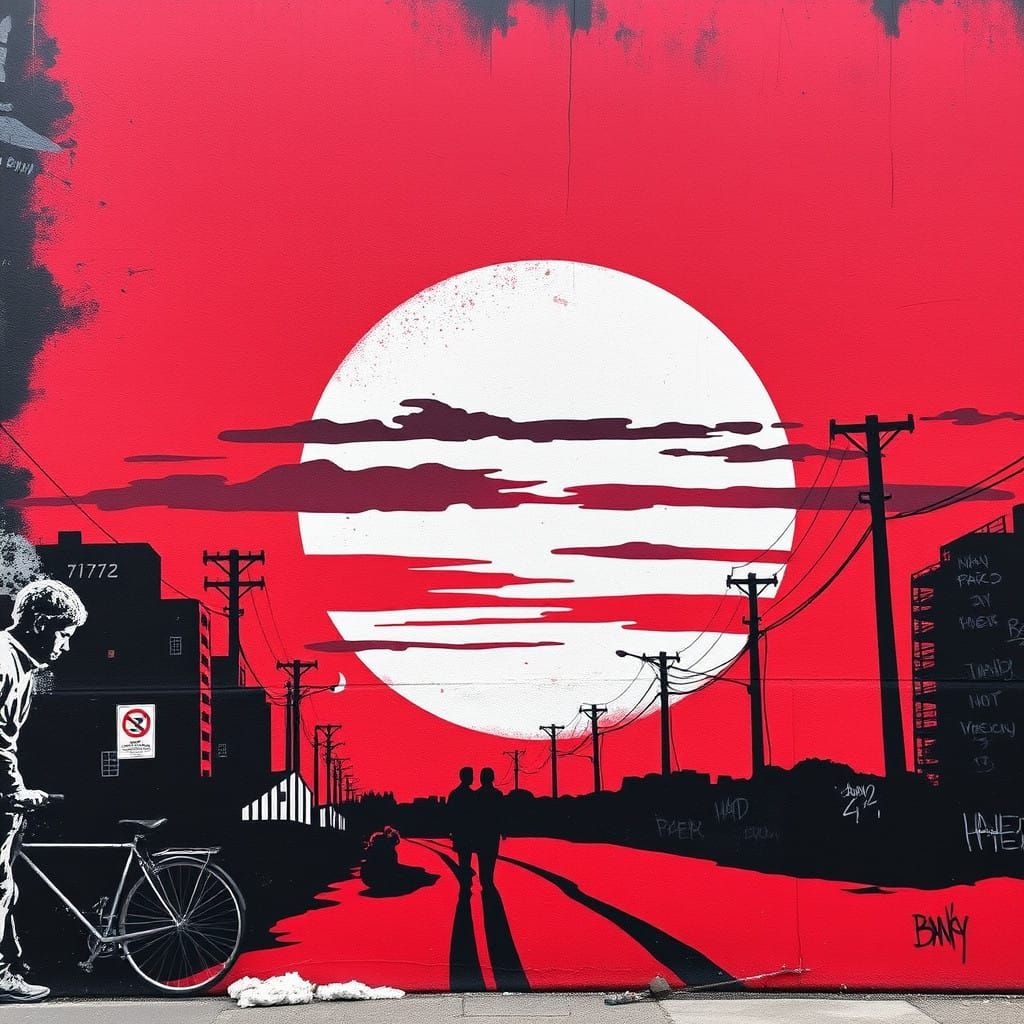 Bold Urban Street Art with Social Commentary