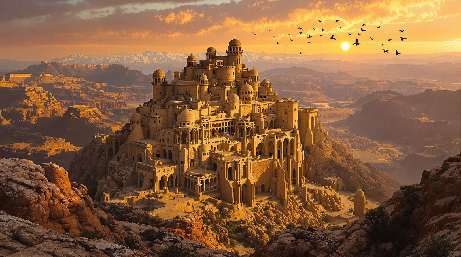 Anasazi Monastery at Sunset: Mountain Top Fortress