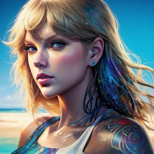 Hyperrealistic Portrait in Splash Art Style