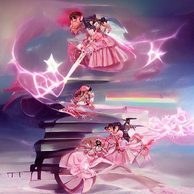 Magical Girl in a Vibrant Fantasy World