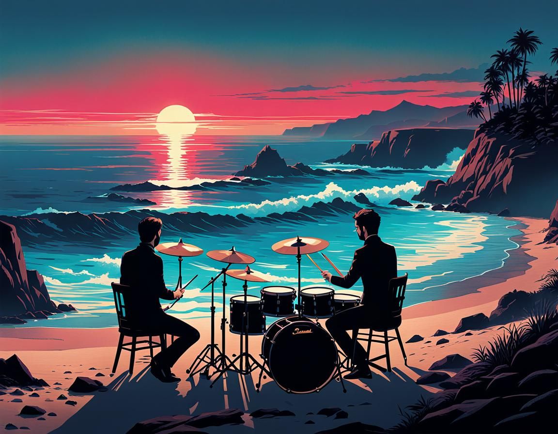 Ephemeral Beach Concert by Awesome Drummer Band