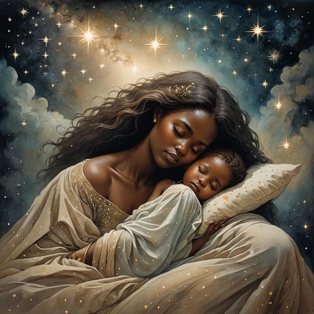 Dreaming Daughter: A Surreal Symbolic Portrait