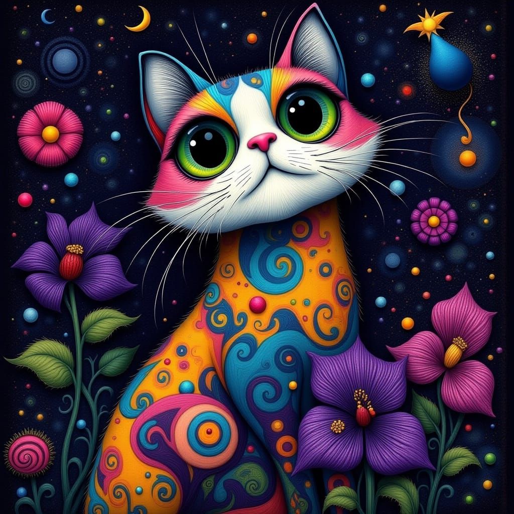 A Vibrant Kitty