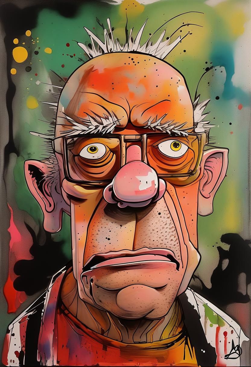 Aggressive Caricature in Expressionist Style