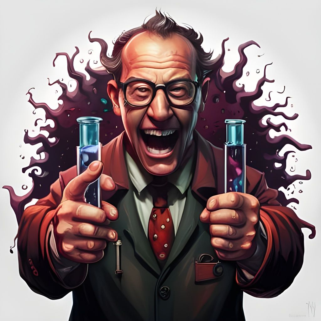 Mad Scientist in Lab: Hyperdetailed Fantasy Art