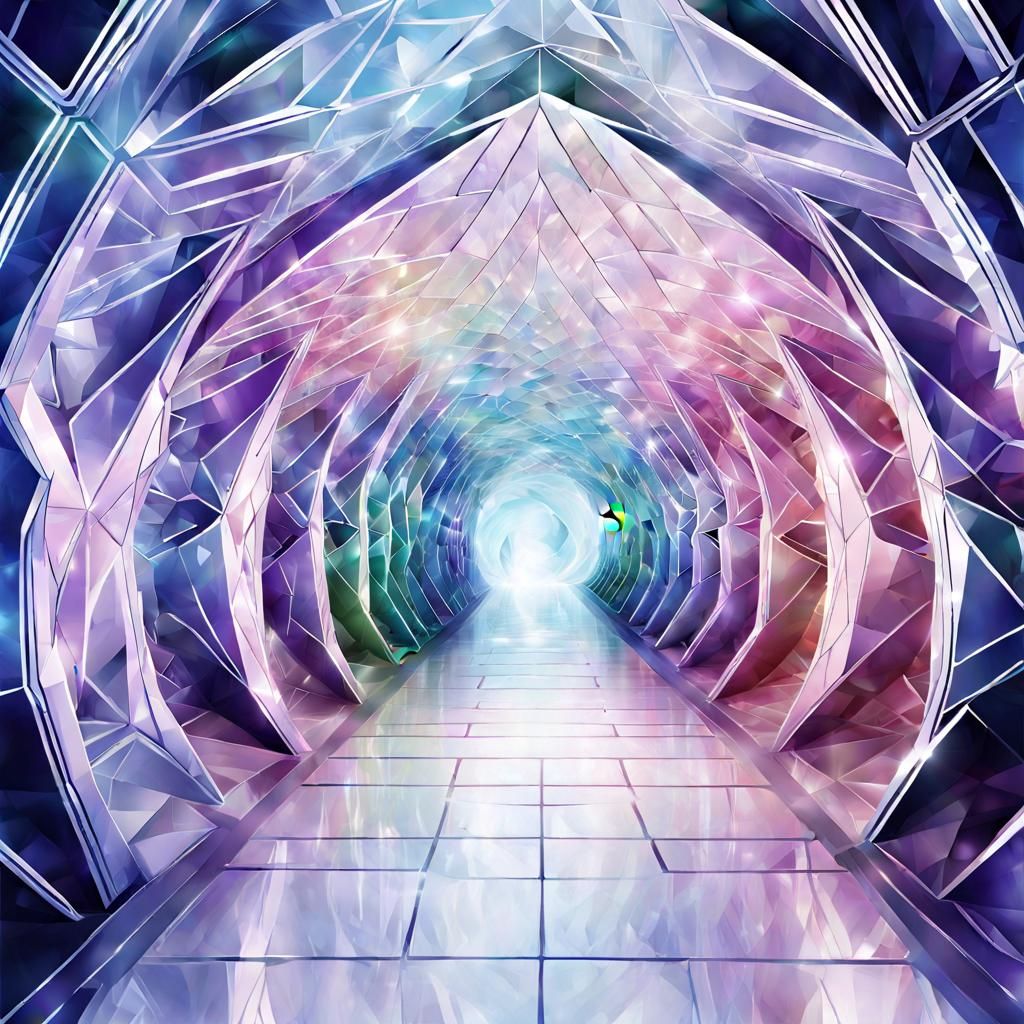 Intricate Crystal Tunnel Design