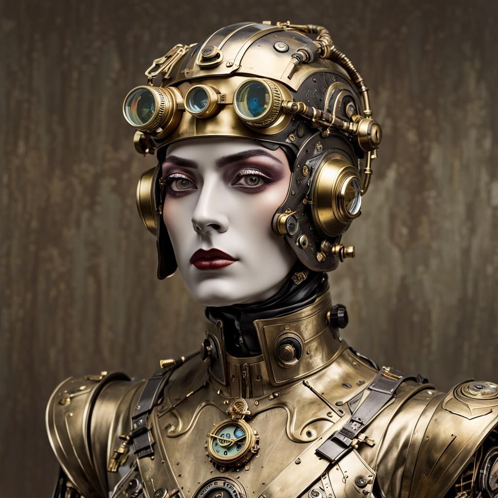 Edwardian Cyborg with Brass Details and Goggles