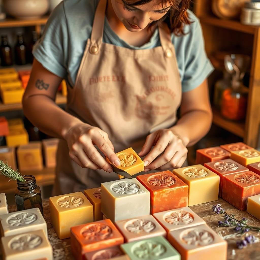 Artisan Handcrafting Soap Inspired by Still-Life Paintings