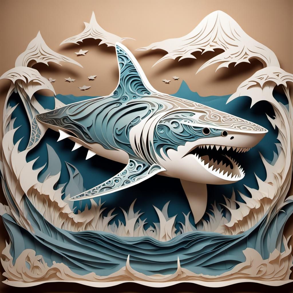 Kirigami Shark