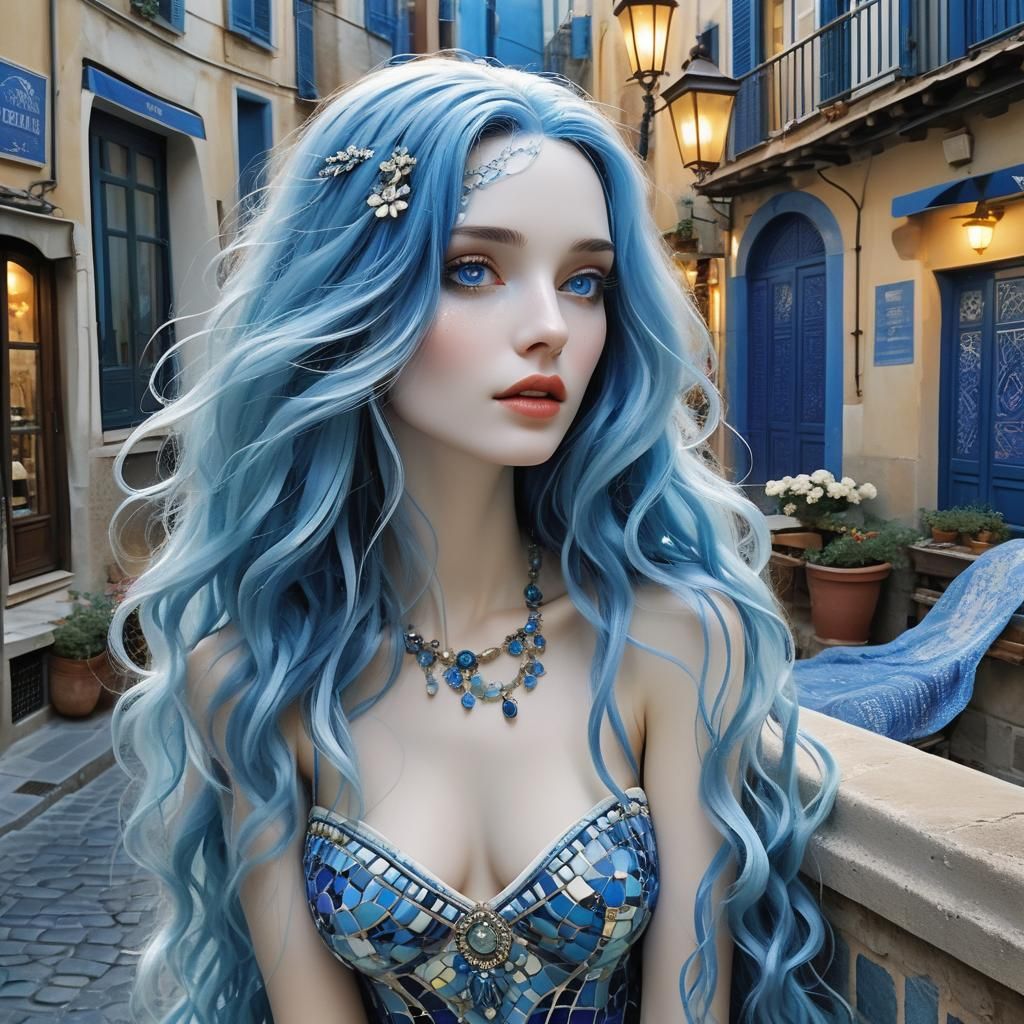 Cracked Porcelain Woman Reveals Seaside Vacation