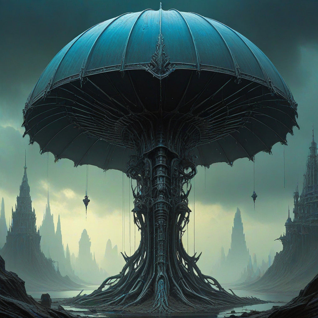 Dark Fantasy Umbrella Design v2