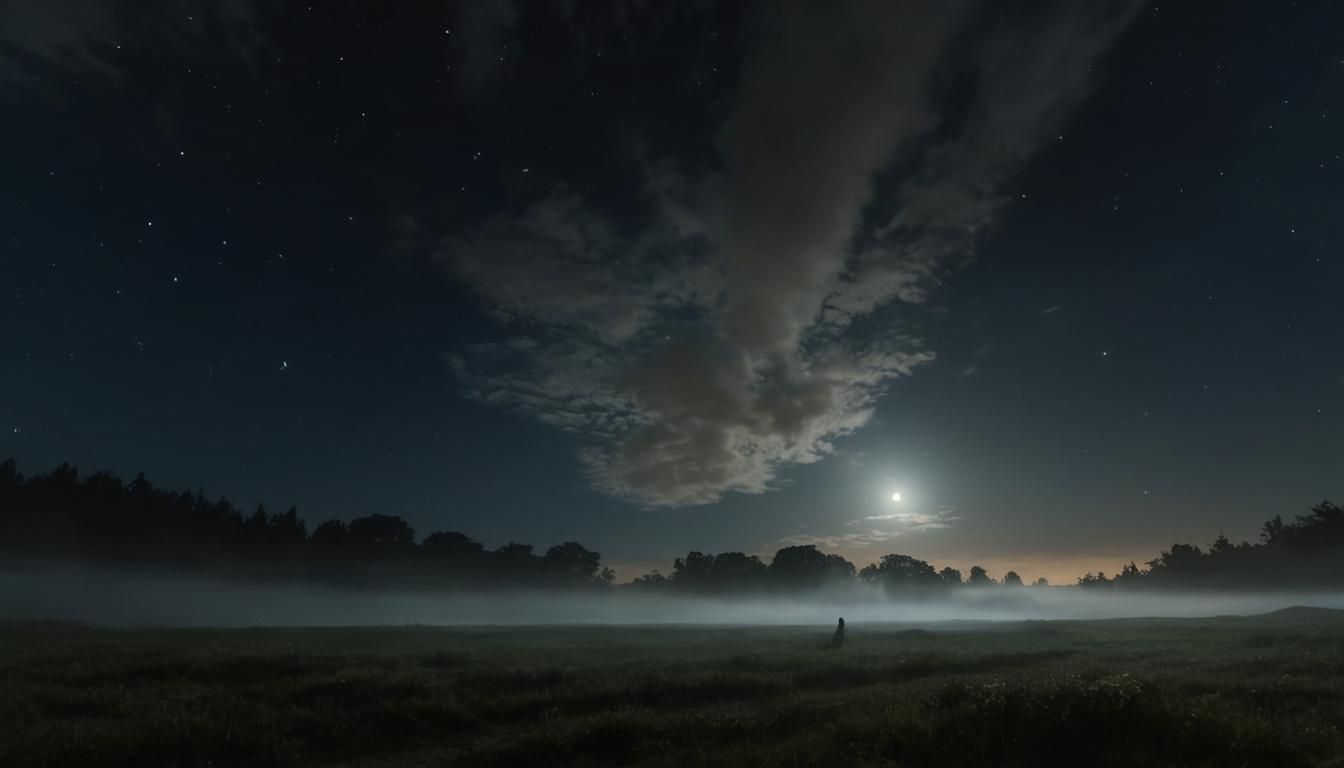 Dreamy Surrealism: Sleeping in a Starry Landscape