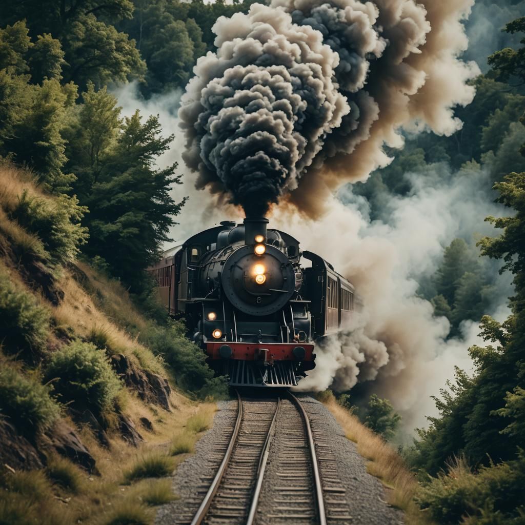 Dramatic Cinematic Steam Train Derailment