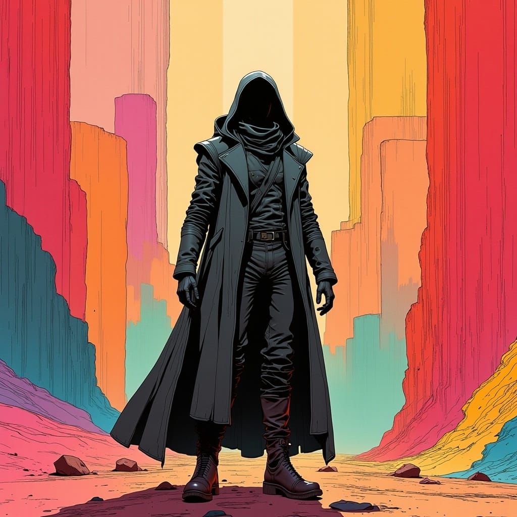 Minimalist Portrait in Expressive Sketch Style