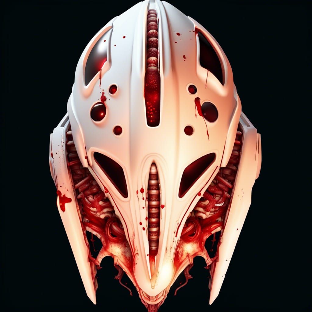 Spooky Bone Spaceship in Halloween Style