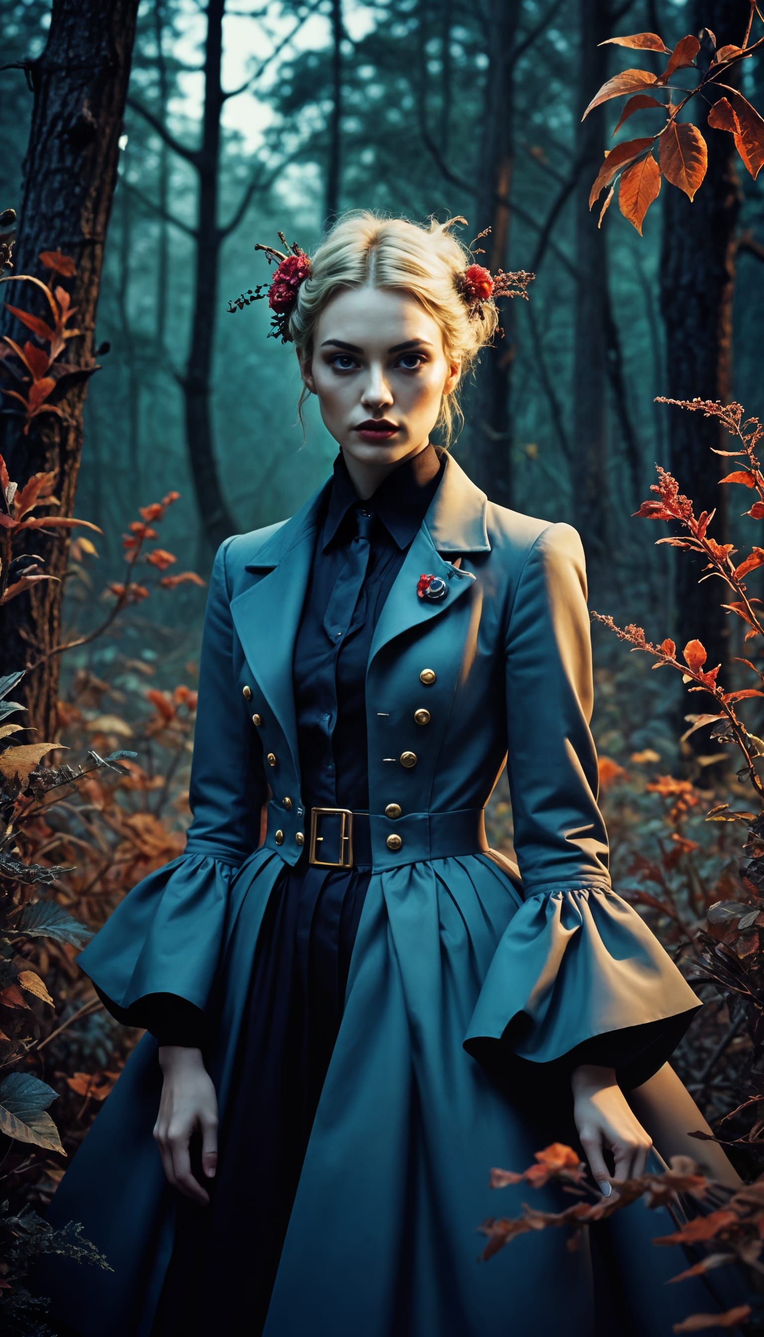 Whimsical Academic Portrait in Nature