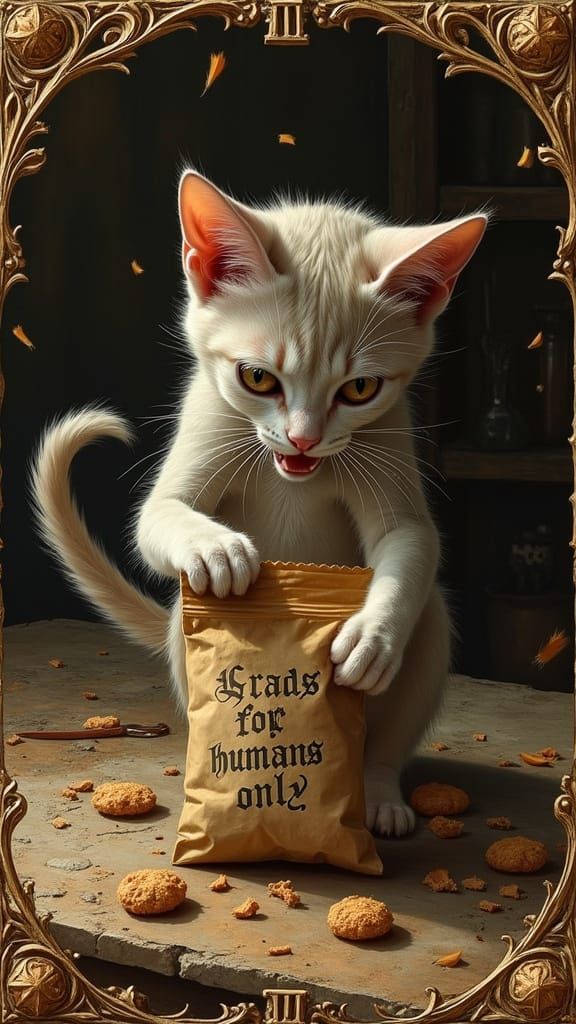 Feline Fierceness in Baroque Style