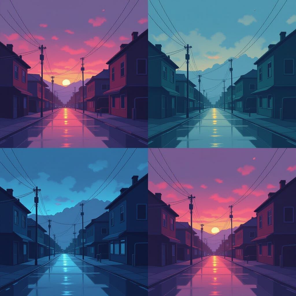 Vibrant Split Image Diptych in Contemporary Style