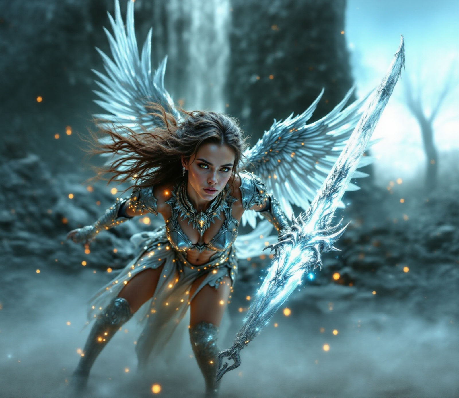 Celestial Warrior Radiating Divine Power and Authority